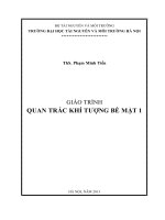 Giáo trình QUAN TRẮC KHÍ TƯỢNG bề mặt 1 