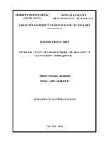 STUDY ON CHEMICAL COMPOSITIONS AND BIOLOGICAL ACTIVITIES OF annona glabra l