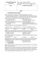 KIỂM TRA 1 TIẾT BÀI SỐ 2 HỌC KỲ 2 HOÁ 11