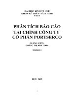 Phân tích báo cáo tài chính công ty cổ phần portserco