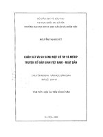 Khảo sát và so sánh một số TIP và MOTIP truyện cổ dân gian việt nam nhật bản 