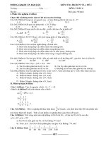 Kiểm tra HK2 toán 6(TN và TL) có đa