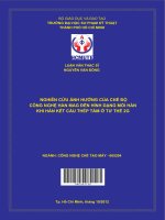 Chế độ công nghệ hàn MAG ảnh hưởng đến hình dạng của mối hàn khi hàn kết cấu thép tấm ở tư thế 2G