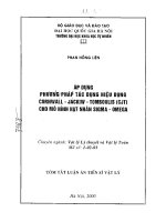 Áp dụng phương pháp tác dụng hiệu dụng cornwall   jackiw   tomboulis cho mô hình hạt nhân sigma   omega 