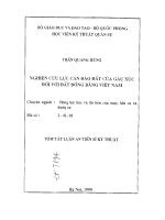 Nghiên cứu lực cản đào đất của gàu xúc đối với đất đồng bằng việt nam 