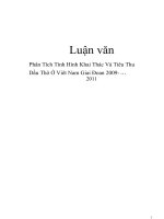 Phân tích tình hình khai thác và tiêu thu dầu thô ở viêt nam giai đoan 2009   nay 