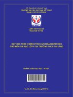 Dạy học theo hướng tích cực hóa người học cho môn tin học lớp 6 tại trường THCS chi lăng