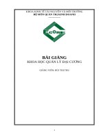 Bài giảng KHOA học QUẢN lý đại CƯƠNG 