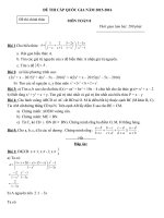 ĐỀ THI HSG CẤP QUỐC GIA NĂM 2015-2016