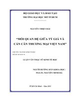 mối quan hệ giữa tỷ giá và cán cân thương mại việt nam 