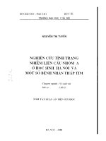 Nghiên cứu tình trạng nhiễm liên cầu nhóm a ở học sinh hà nội và một số bệnh nhân thấp tim 