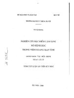 Nghiên cứu đặc điểm lâm sàng mô bệnh học trong viêm xoang mạn tính 