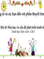 Bài giảng điện tử số 43 hóa học và vấn đề phát triển kinh tế