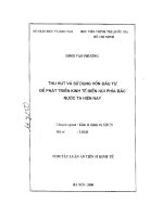 Thu hút và sử dụng vốn đầu tư để phát triển kinh tế miền núi phía bắc nước ta hiện nay 