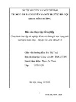 Khảo sát đánh giá hiện trạng môi trường xã liên mạc – huyện từ liêm năm 2012 