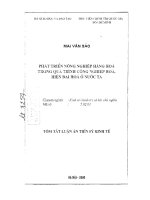 Phát triển nông nghiệp hàng hóa trong quá trình công nghiệp hóa hiện đại hóa ở nước ta