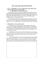 ĐỀ CƯƠNG hóa học môi TRƯỜNG 