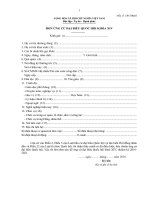 Mẫu hồ sơ ứng cử đại biểu Hội đồng nhân dân