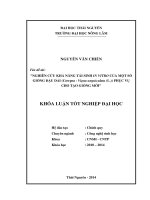 Nghiên cứu khả năng tái sinh in vitro của một số giống đậu dải phục vụ cho tạo giống mới 