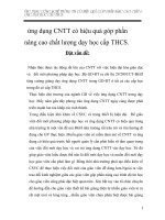 skkn ứng dụng CNTT có hiệu quả góp phần nâng cao chất lượng dạy học cấp THCS