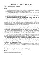 ĐỀ CƯƠNG QUY HOẠCH môi TRƯỜNG 2015 