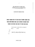 Thực trạng đầu tư giáo dục ở nước cộng hòa dân chủ nhân dân lào và một số biện pháp nâng cao hiệu quả đầu tư cho giáo dục 