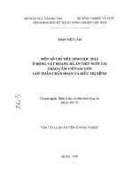 Một số chỉ tiêu sinh học máu ở động vật hoang dã ăn thịt nuôi tại thảo cầm viên sài gòn góp phần chẩn đoán và điều trị bệnh 