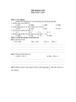 Đề thi Toán tiểu học học kỳ 2 Lớp 3