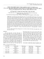 Phân tích biến động theo không gian và thời gian của các hệ sinh thái đất ngập nước ở vườn quốc gia xuân thủy, tỉnh nam định bằng kỹ thuật viễn thám và gis 