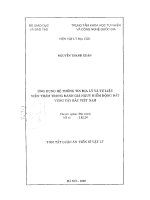Ưng dụng hệ thông tin địa lý và tư liệu viễn thám trong đánh giá nguy hiểm động đất vùng tây bắc việt nam 