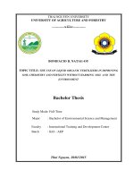 The use of liquid organic fertilizers in improving soil chemistry and fertility without harming soil and the environment 