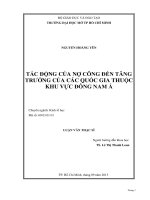 tác động của nợ công đến tăng trưởng của các quốc gia thuộc khu vực đông nam á 