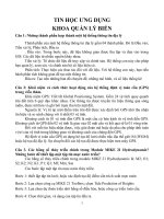 Đề cương TIN học ƯNG DỤNG 