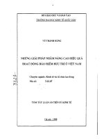 Những giải pháp nhằm nâng cao hiệu quả hoạt động bảo hiểm hưu trí ở việt nam 