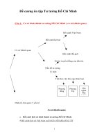 Đề cương ôn tập tư tưởng hồ chí minh 