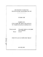 Nghiên cứu công nghệ thu nhận colagenaza từ vi khuẩn bacillus subtilis 