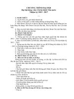 Chương trình chi tiết đại hội Chi bộ