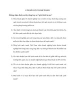 Câu hỏi luật cạnh tranh