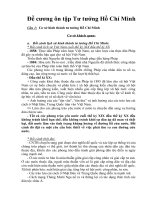 Đề cương ôn tập tư tưởng hồ chí minh 