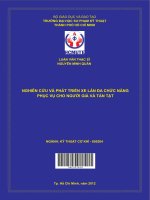 Nghiên cứu và phát triển xe lăn đa chức năng phục vụ cho người già và người tàn tật