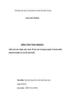 Báo cáo KIẾN tập các CÔNG VIỆC THỰC tế tại các cơ QUAN QUẢN lý NHÀ nước,  DOANH NGHIỆP và cơ sở sản XUẤT 