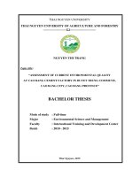 Assessment of current environmental quality at cao bang cement factory in duyet trung commune, cao bang city, cao bang province 