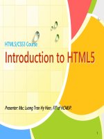 Phát triển ứng dụng web – web programming  chương 4   introduction to HTML5