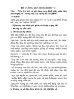 ĐỀ CƯƠNG QUY HOẠCH đô THỊ 