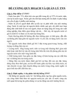 ĐỀ CƯƠNG QUY HOẠCH và QUẢN lý tài nguyên 