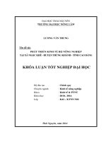 Phát triển kinh tế hộ nông nghiệp tại xã ngọc khê huyện trùng khánh tỉnh cao bằng