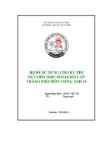 Bộ đế sử dụng cho kỳ thi olympic học sinh giỏi tiếng anh lớp 10 