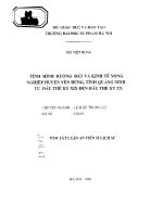 Tình hình ruộng đất và kinh tế nông nghiệp huyện yên hưng, tỉnh quảng ninh 