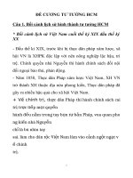 ĐỀ CƯƠNG ôn thi môn tư TƯỞNG HCM