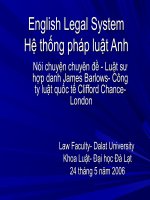 CHUYÊN đề hệ THỐNG PHÁP LUẬT ANH